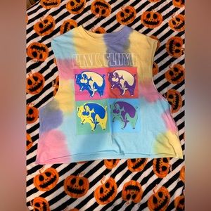 Pink Floyd Retro Crop Top Size Large